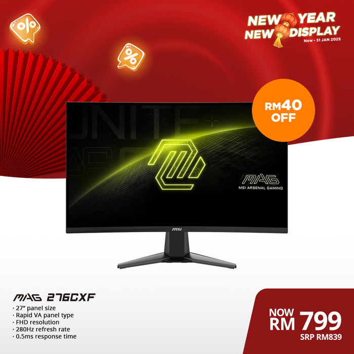 MSI MAG 276 CXF 27" 280Hz Gaming Monitor