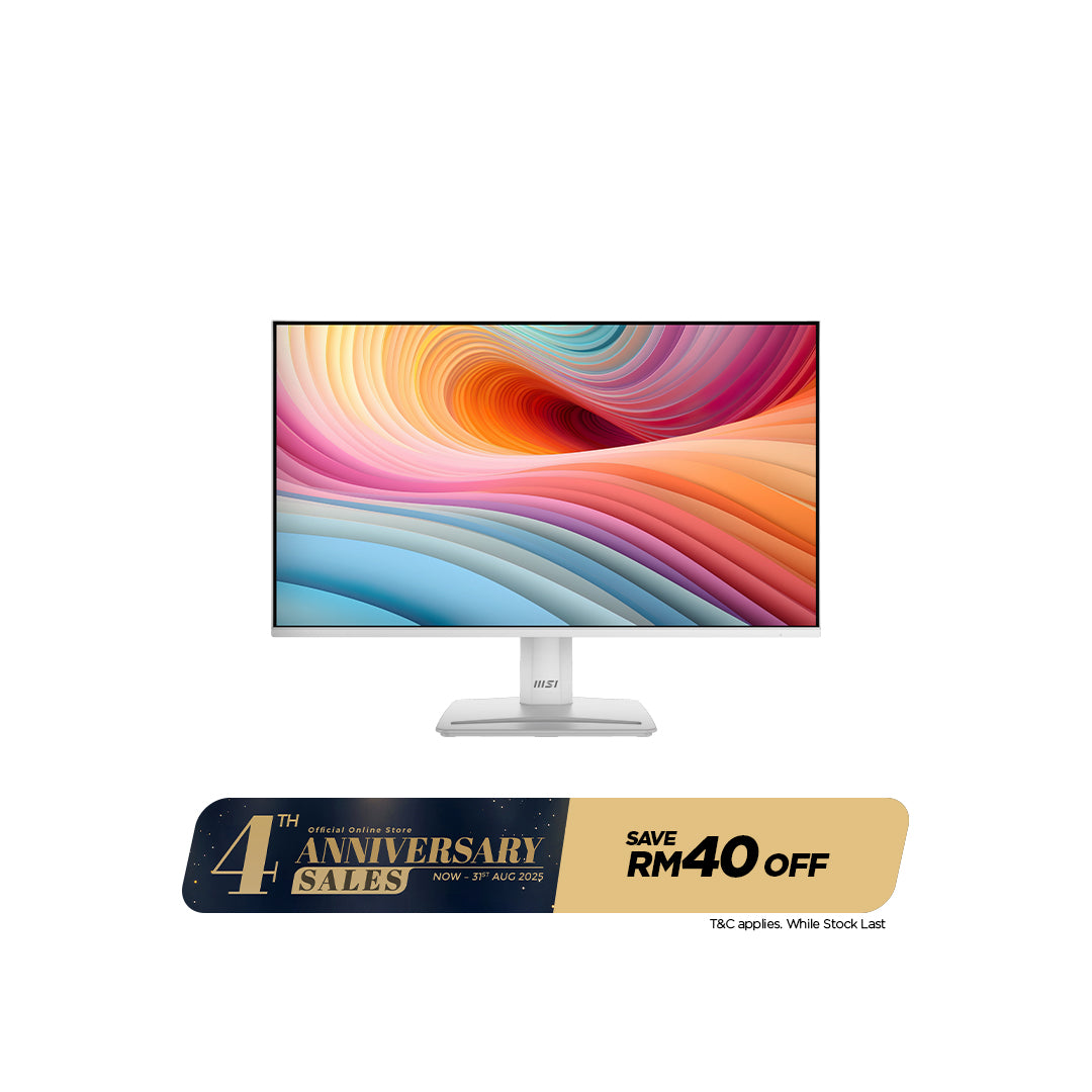 MSI PRO MP251W E2 24.5" IPS FHD 120Hz White Business & Productivity Monitor