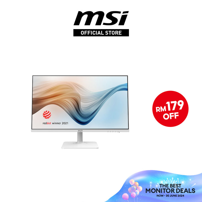 27 inch Monitor: IPS, 2560x1440 QHD, 75Hz, 250nits, 5ms, 2x1W speakers, DP, HDMI, Type-C (PD 65W), 3-yr warranty, White.