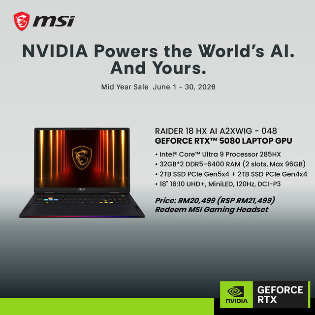 NVIDIA Mid Year Sales Raider 18 HX AI A2XWIG-048MY