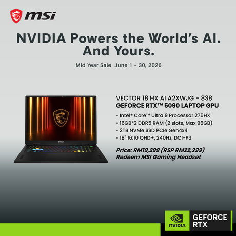 NVIDIA Mid Year Sales Vector 18 HX AI A2XWJG-838MY