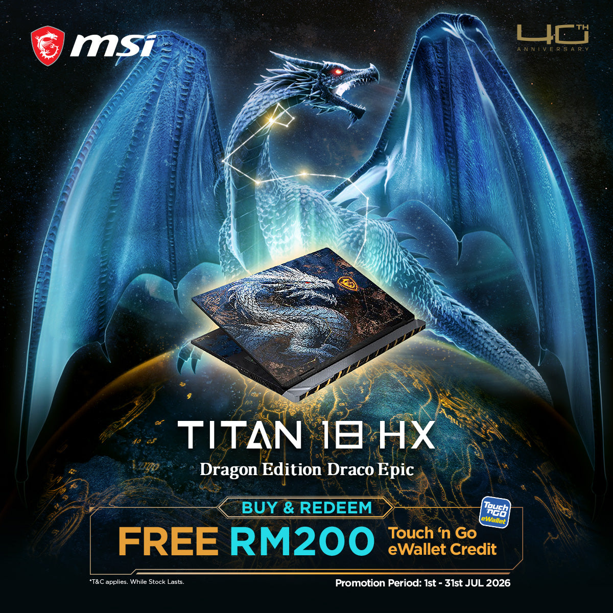 MSI Titan 18 HX Dragon Edition Draco Epic A2WJ-1230MY Gaming