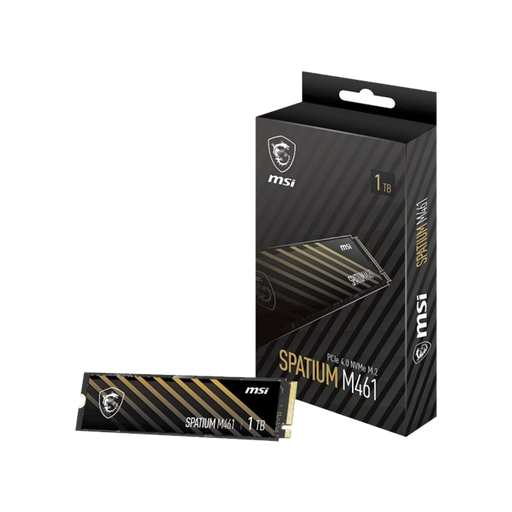 MSI Spatium M461 1TB NVME Solid State Drive With Its Packaging Box Unrivaled Performance And Reliability For Demanding Applications