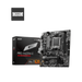 MSI Pro A620M-E motherboard with its packaging box displayed on a black background.