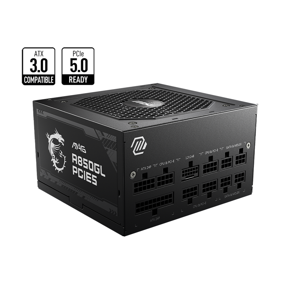 Power Msi MSI MAG A850GL PCIE5 Gaming Power Supply | Powered by MSI – MSI Store ...