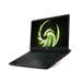 17.3 inch QHD display with MSI slogan. Green eagle with red eyes. RGB per-key lit keyboard, trackpad, two USB 3.2 ports, and exhaust fan.