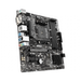 Msi b450m pro-vdh max motherboard displayed on a black background.