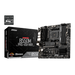 Msi b550m pro-board vdh wifi motherboard with its packaging box displayed on a black background.