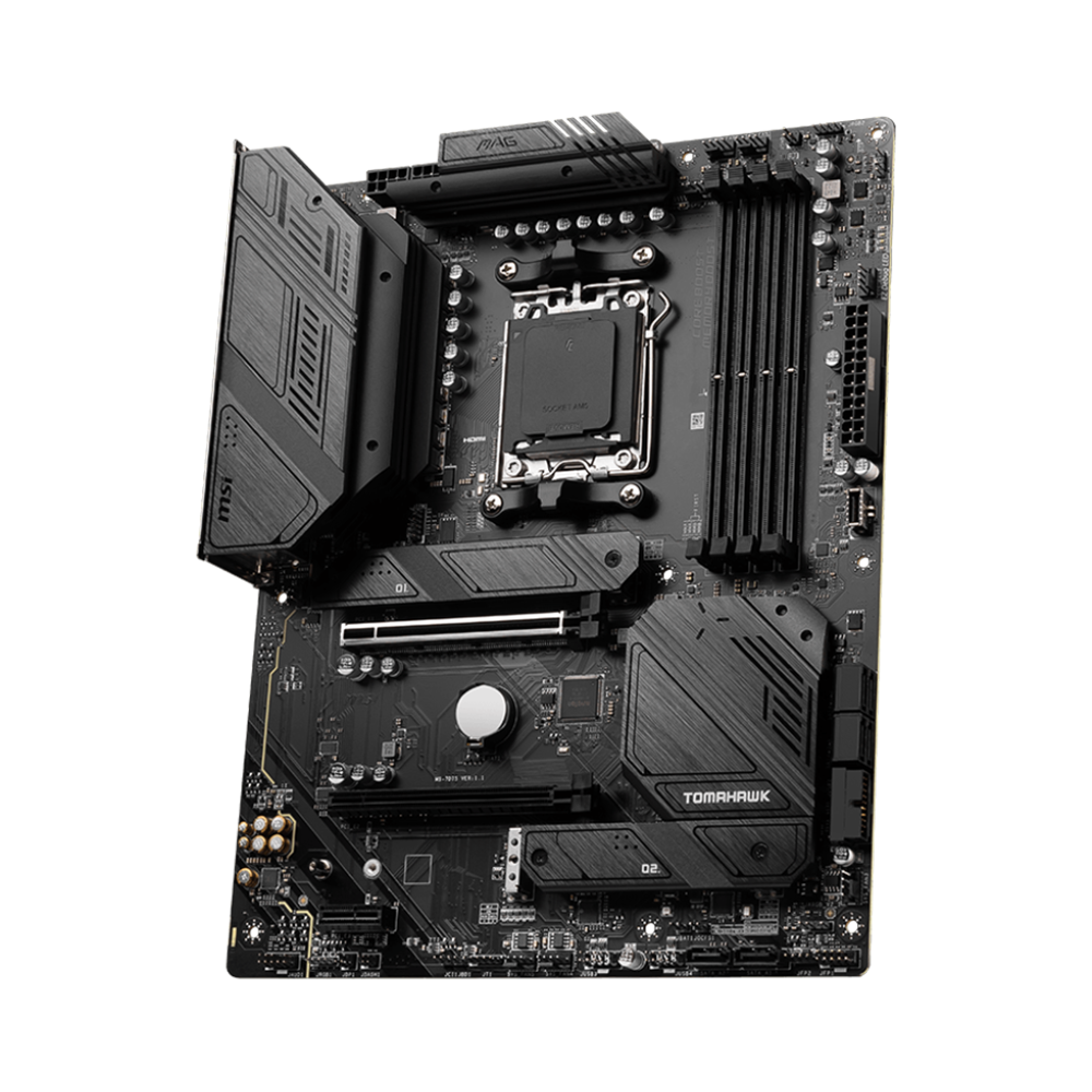 MSI MAG B650 Tomahawk WiFi (ATX): AM5, DDR5 x 4, M.2 x 3, PCIe x16 x 2, RGB x 2, ARGB x 2, 3Y warranty.