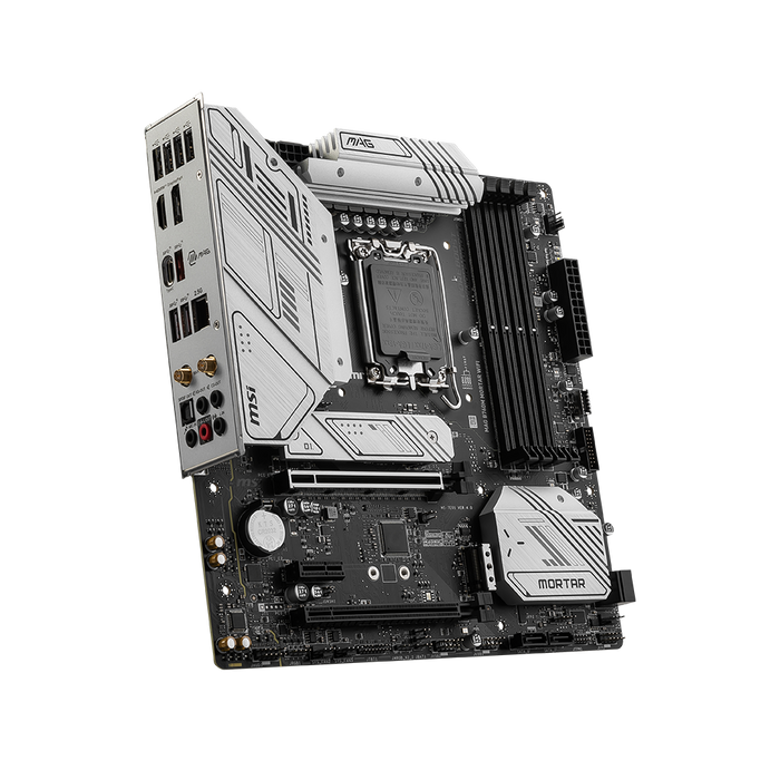 MSI MAG B760M Mortar Wifi MaTX Gaming Motherboard: LGA1700, MATX, M.2 x 2, PCIEx16 x 2, ARGB x 2, RGB x 1, 3Y WARRANTY.