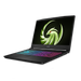 15.6" FHD laptop display with msi slogan, green eagle that has red eyes while integrated 4-Zone RGB keyboard lit up with a trackpad. Ports: One USB 3.2, Type-C, HDMI, Audio/Mic, Dynamic Light, RJ45