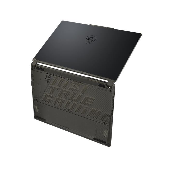 Air flow ventilation that is the msi true gaming words with silicon rubber stamps, msi embossed logo