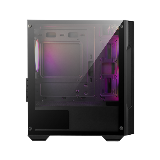 Elevate Your Gaming Experience: MSI MAG FORGE M100A (MATX) Gaming PC Case Side View With Panel
