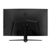 31.5 inch Curved Gaming Monitor: msi logo and power button with the desktop stand supporting the monitor