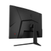 31.5 inch Curved Gaming Monitor with msi logo and power button while a monitor stand as the support