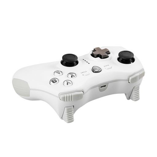 Force GC20 V2 White Gaming Controller Boasts A Reputable White Skin Includes Each Button For Support PC and Android Back View