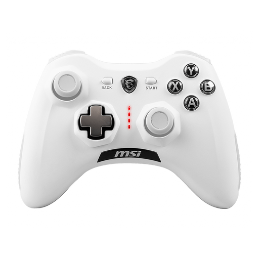 MSI Force GC30V2 White Wireless Gaming Controller Dual Vibration Motors Dual Connection Modes Interchangable D-Pads Compatible with PC & Android