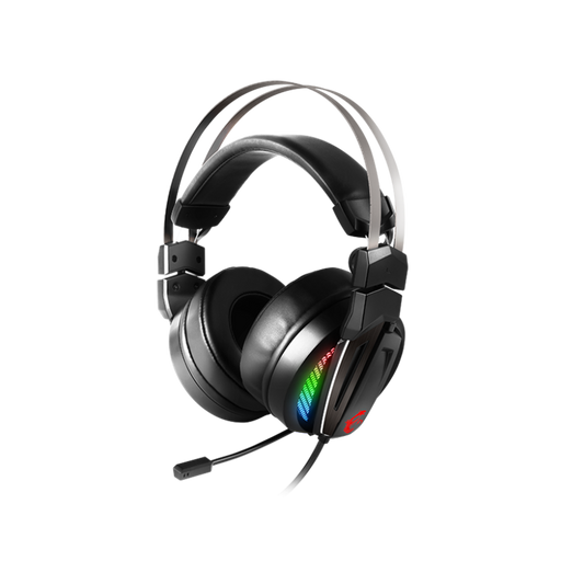 MSI IMMERSE GH70 Gaming Headset: Immerse yourself in superior sound and comfort with this LED gaming headset attach with a microphone, without Box or packaging