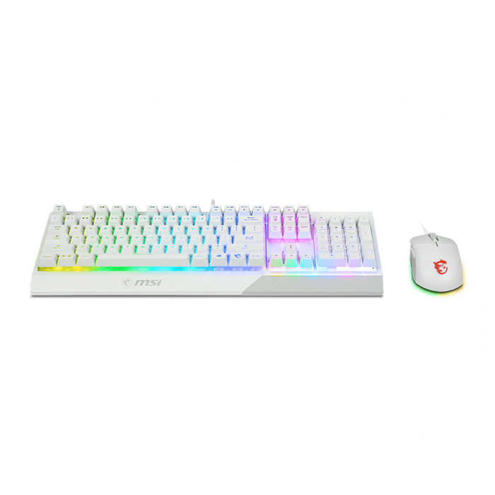 Experience the ultimate gaming performance with the MSI VIGOR Combo GK30 Gaming Keyboard in White.