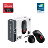 Clutch GM41 Wireless Gaming Mouse With Packaging And Box Included. Powered by MSI.