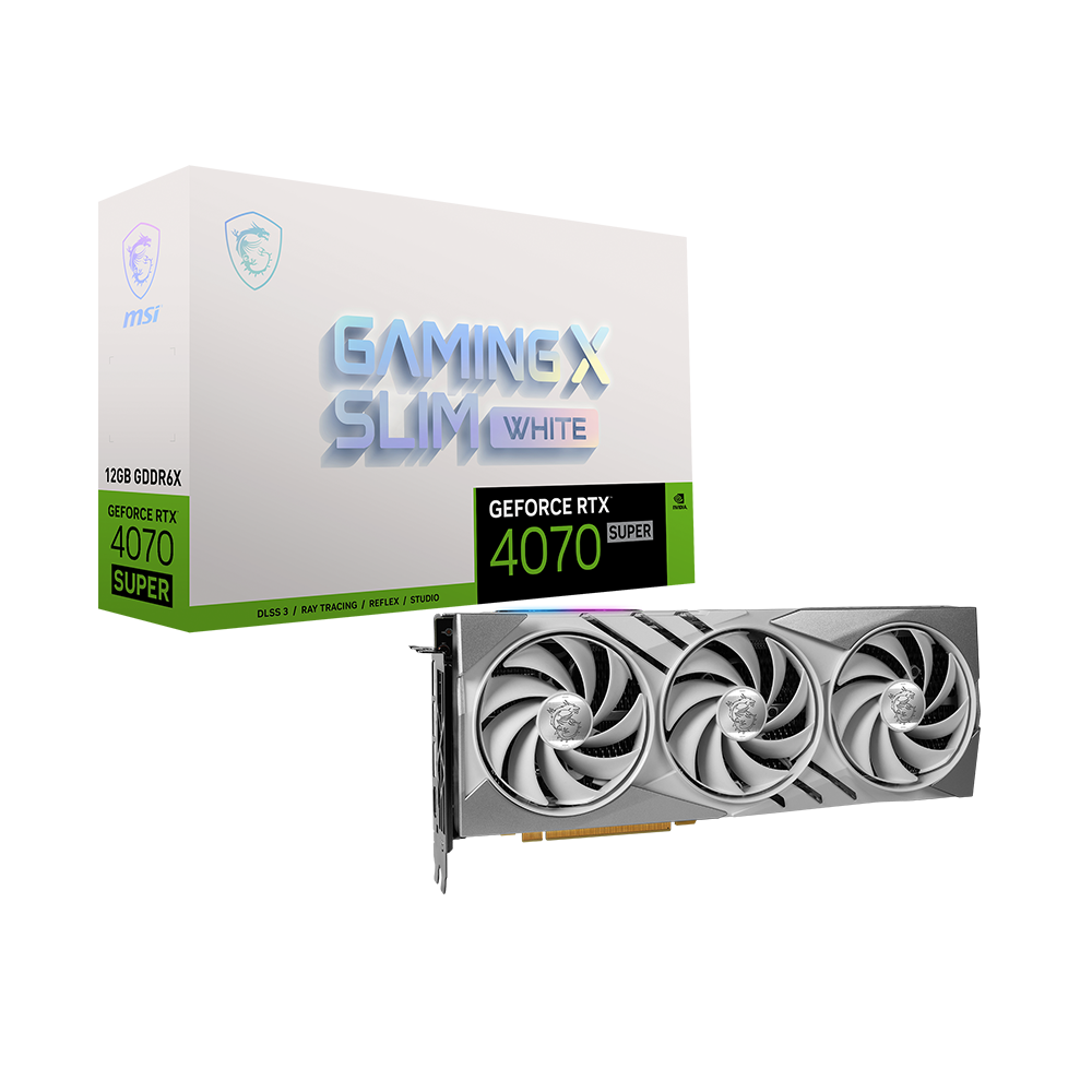 NVIDIA GeForce RTX 4070 Super Gaming X Slim 12GB White Graphic
