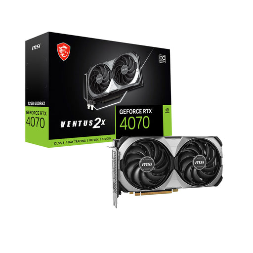 MSI Ventus GeForce RTX 4070 12GB GDDR6X PCI Express 4.0 ATX Video Card RTX 4070 VENTUS 2X 12G OC with Packaging Box