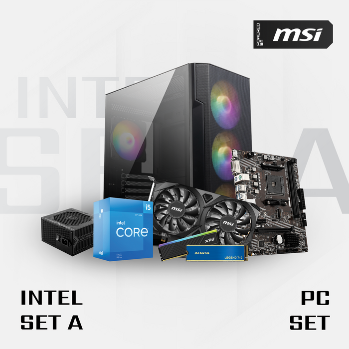 MSI Intel Set A Pc Set (Intel 5, RTX3050, 16GB, 512GB SSD)