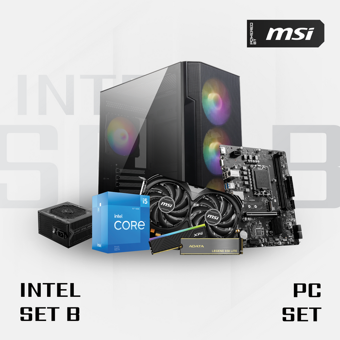 MSI Intel Set B Pc Set (Intel 5, RTX4060, 16GB, 1TB SSD)