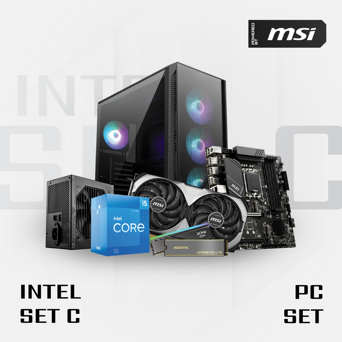 MSI Intel Set C Pc Set (Intel 5, RTX4070, 16GB, 1TB SSD)