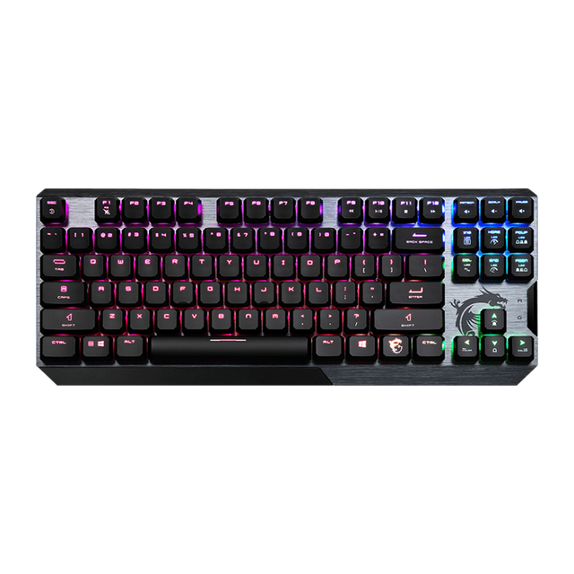 Experience precision gaming with MSI Vigor GK50. Low-profile, clicky keys, and TKL design for more space. Perfect for compact, high-performance setups.
