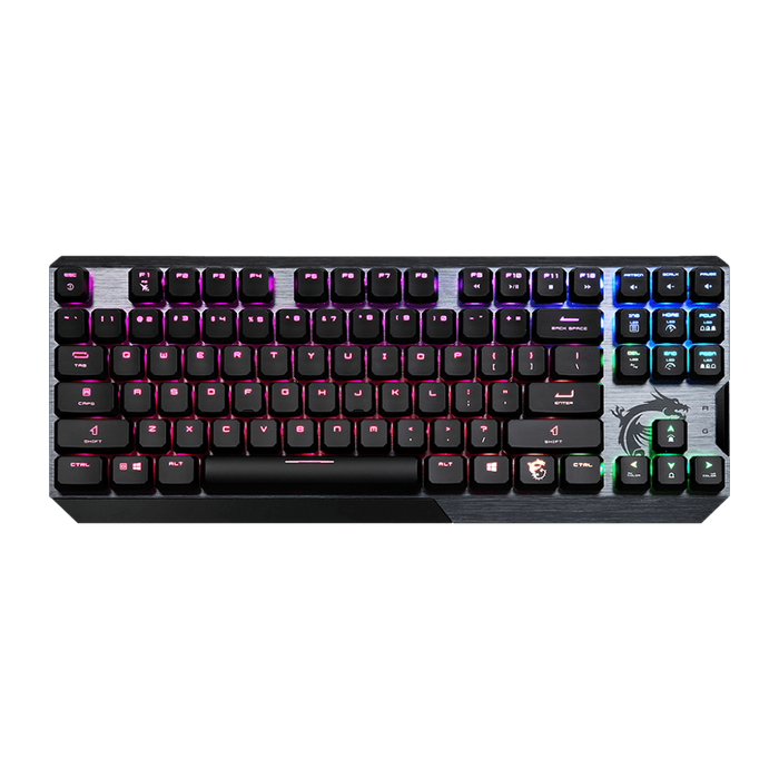 Experience precision gaming with MSI Vigor GK50. Low-profile, clicky keys, and TKL design for more space. Perfect for compact, high-performance setups.