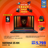 MSI Katana 15 HX B14WFK 289 Gaming Laptop [NVIDIA® GeForce RTX™ 5060 Laptop GPU]