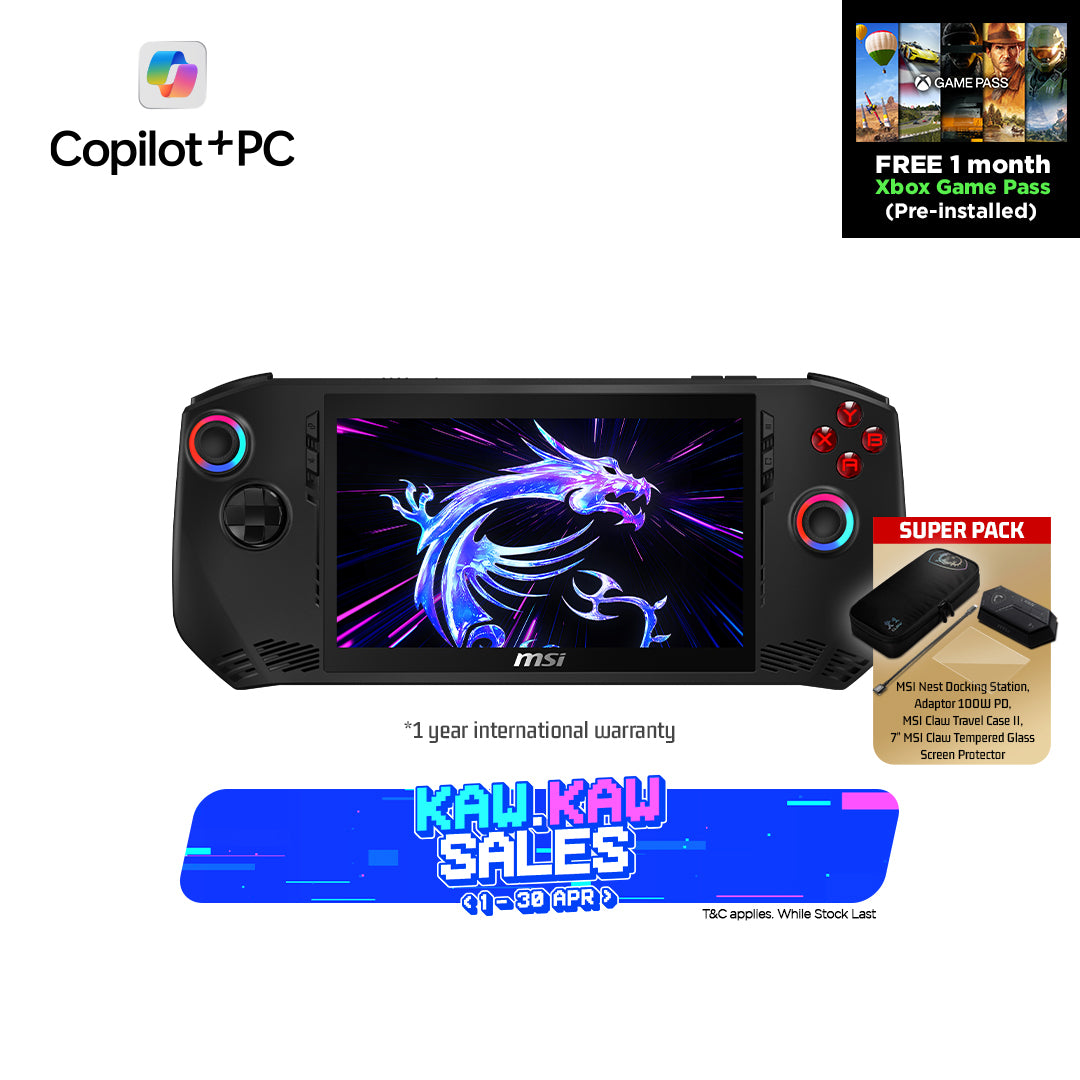 MSI Claw 7 AI+ Super Pack A2VM 044  Gaming Handheld
