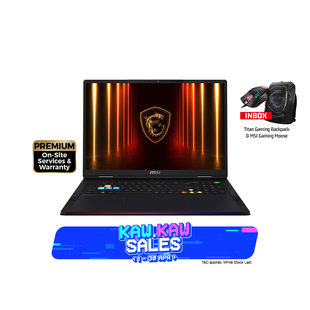 MSI Raider 18 HX AI A2XWIG 048 Gaming Laptop [NVIDIA® GeForce RTX™ 5080 Laptop GPU]
