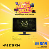 MSI MAG 272F X24 27" FHD 240hz Rapid IPS Gaming Monitor