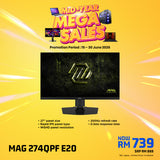 MSI MAG 274QPF E20 27" WQHD 200Hz Rapid IPS Gaming Monitor