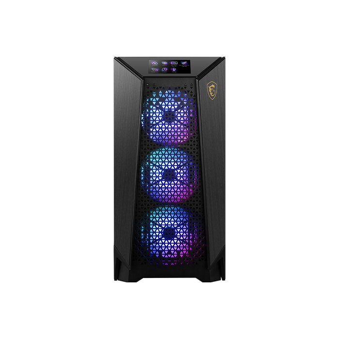 MEG PROSPECT 700R Gaming Case: Elevate Your Setup to Pro Level! Front View