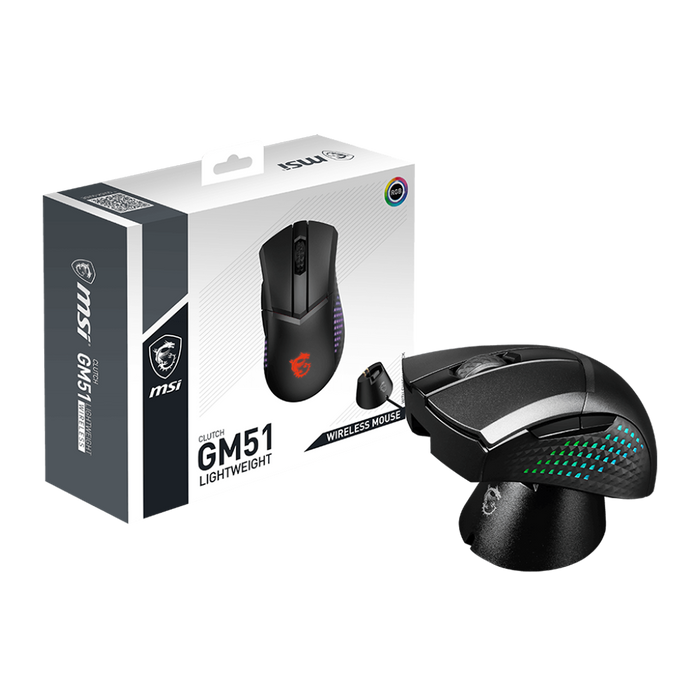 MSI Clutch GM51 Lightweight gaming mouse. Included Packaging Box and Mouse. Dominate the game.