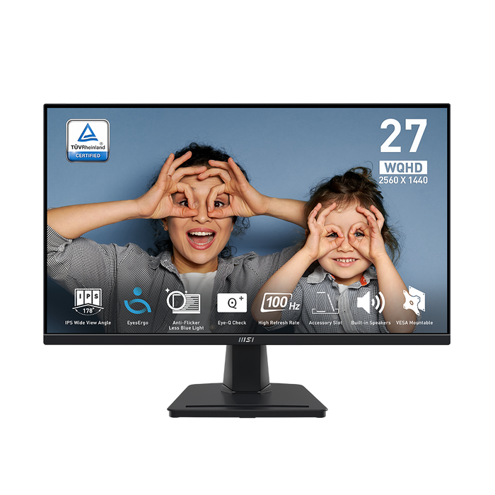 27 inch QWHD 2560 x 1440 resolution 178 IPS 100Hz Anti-Flicker technology