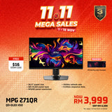 MSI MPG 271QR QD-OLED X50 26.5" WQHD 500Hz QD-OLED Gaming Monitor