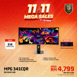 MSI MPG 341CQR QD-OLED X36 34" UWQHD 360Hz QD-OLED Curved Gaming Monitor
