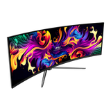 Curved Gaming Monitor: QD-OLED, 144Hz, 0.03ms response rate, HDR True Black 400, OLED Care 2.0, HDMI 2.1, KVM, 3-year warranty.