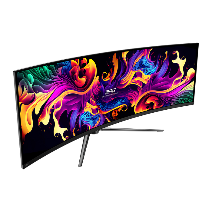 Curved Gaming Monitor: QD-OLED, 144Hz, 0.03ms response rate, HDR True Black 400, OLED Care 2.0, HDMI 2.1, KVM, 3-year warranty.