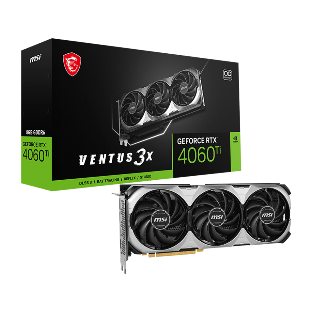 NVIDIA GeForce RTX™ 4060 Ti VENTUS 3X 8GB OC Graphic Card – MSI