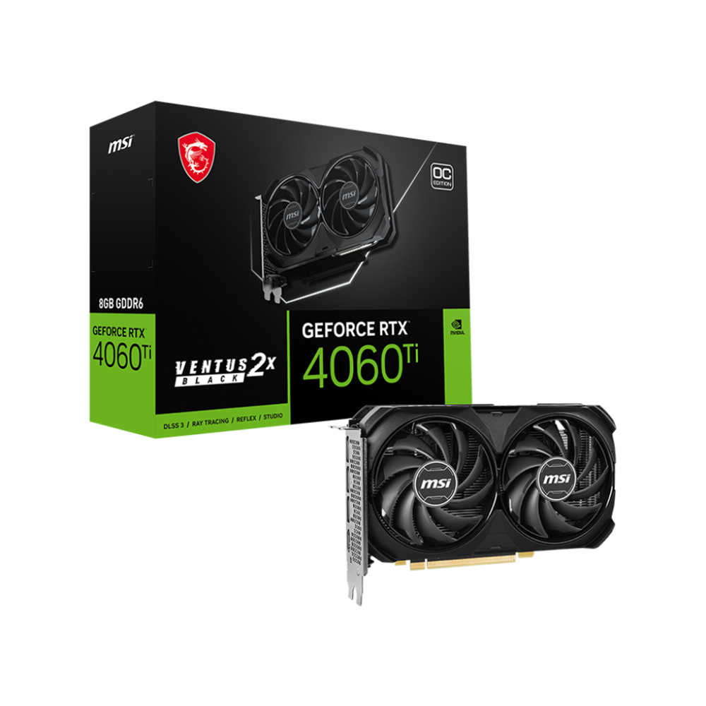NVIDIA GeForce RTX™ 4060 Ti Ventus 2X Black 8GB OC Graphic Card