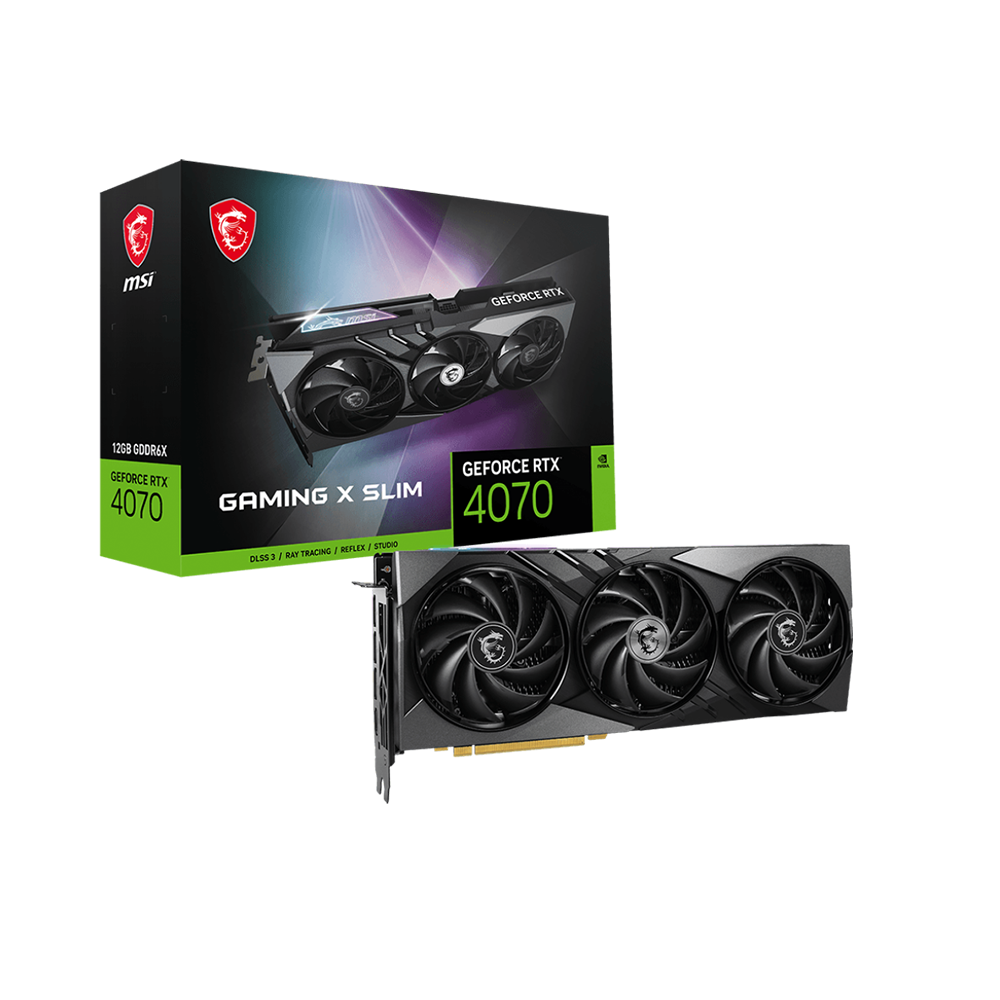 NVIDIA GeForce RTX 4070 Gaming X Slim 12GB Graphics Card – MSI