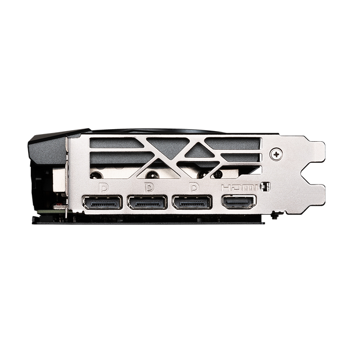 MSI GeForce RTX 4070 Gaming X Slim 12GB GDDR6X side panel for three display ports and HDMI