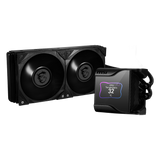 The MEG CORELIQUID S Series liquid cooler provides out of box support for LGA 1700 with a 2.4 inch IPS Display.