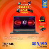 MSI Thin A15 B7UC 275 Gaming Laptop