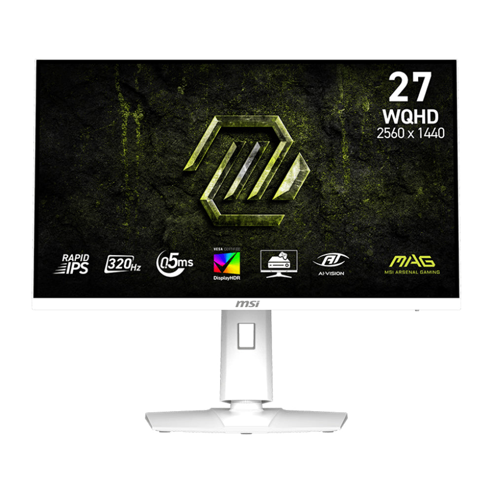 MSI MAG 274QRFW X32 27" WQHD 320Hz Rapid IPS White Gaming Monitor